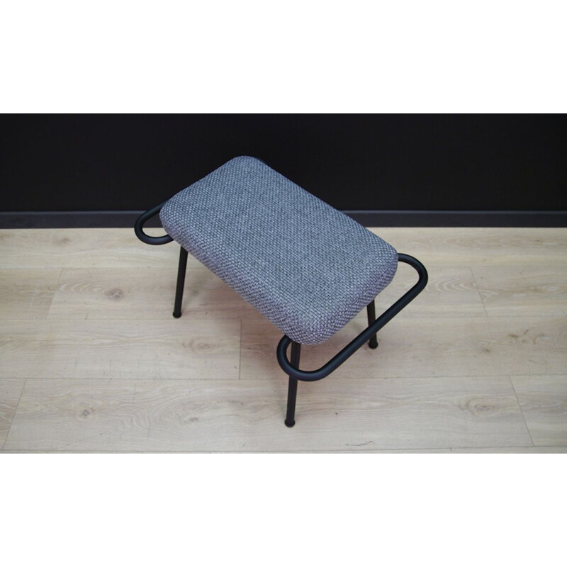 Vintage grey footrest, scandinavian design, 1970s