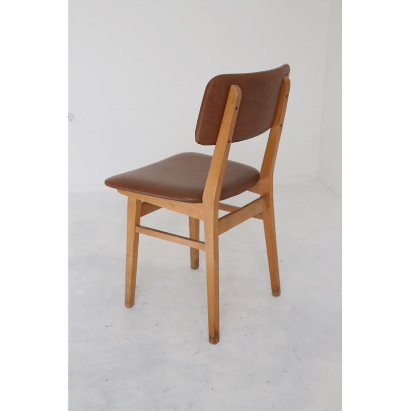 Chaise vintage de couleur marron, 1960