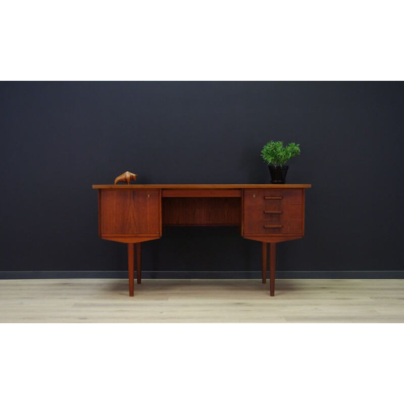 Vintage Scandinavian writing teak desk, 1970