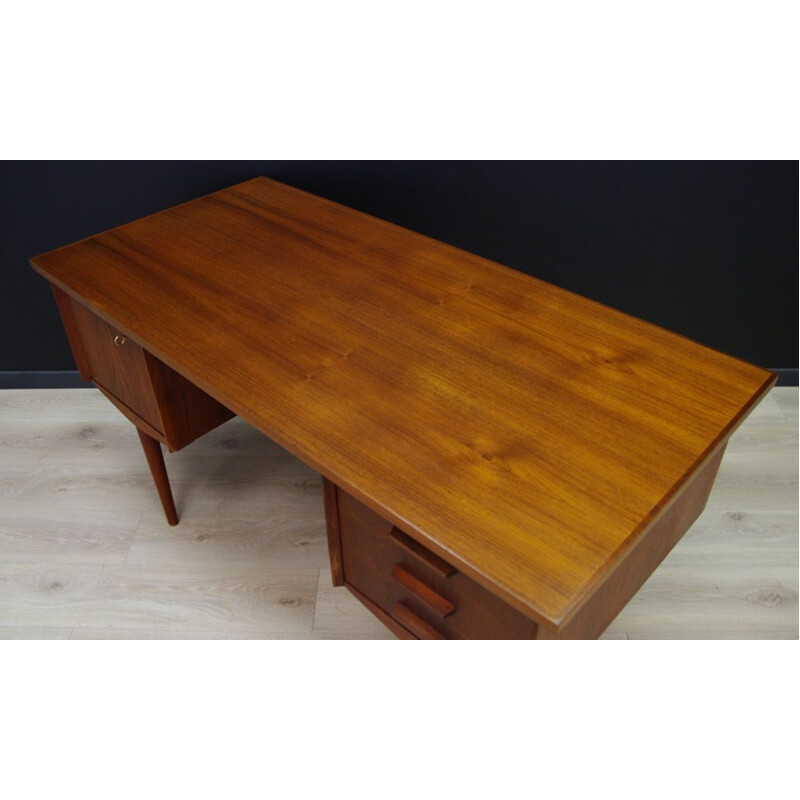 Vintage Scandinavian writing teak desk, 1970