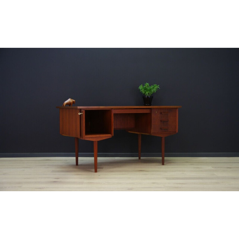 Vintage Scandinavian writing teak desk, 1970