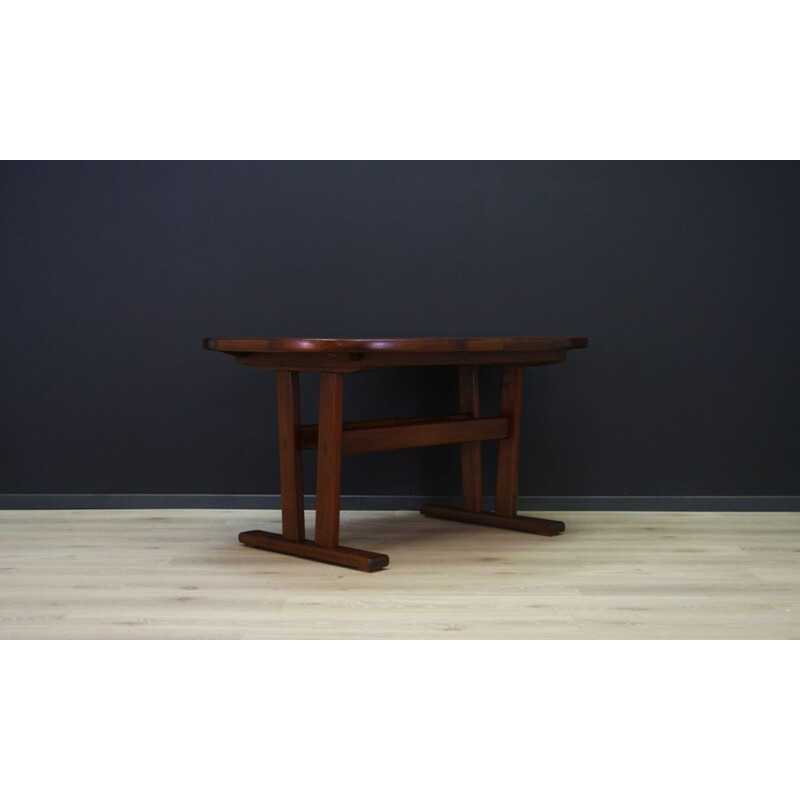 Vintage rosewood table with inserts, Danish design, 1970