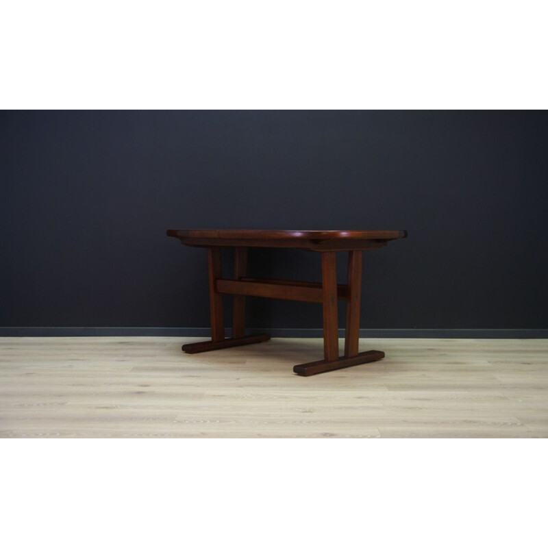 Vintage rosewood table with inserts, Danish design, 1970