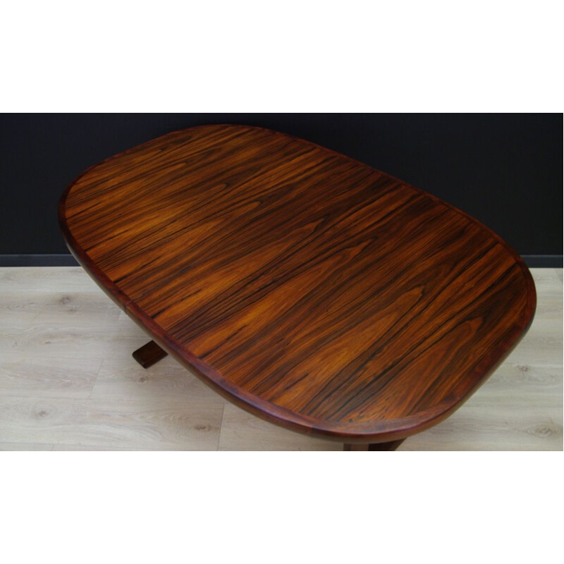 Vintage rosewood table with inserts, Danish design, 1970