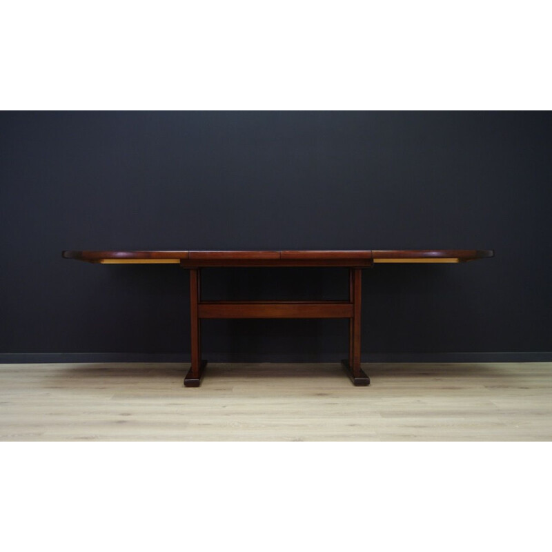 Vintage rosewood table with inserts, Danish design, 1970