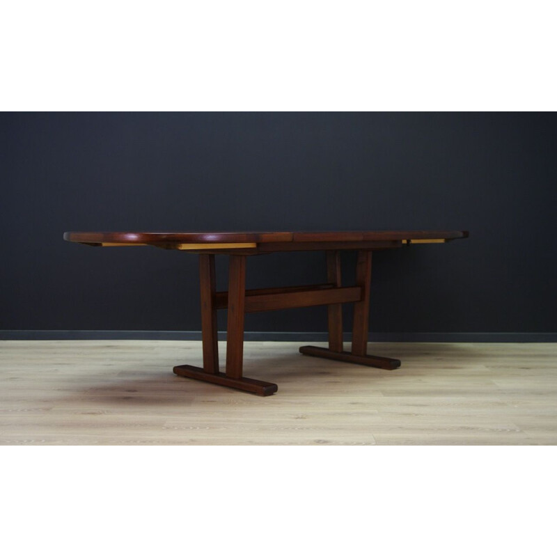 Vintage rosewood table with inserts, Danish design, 1970