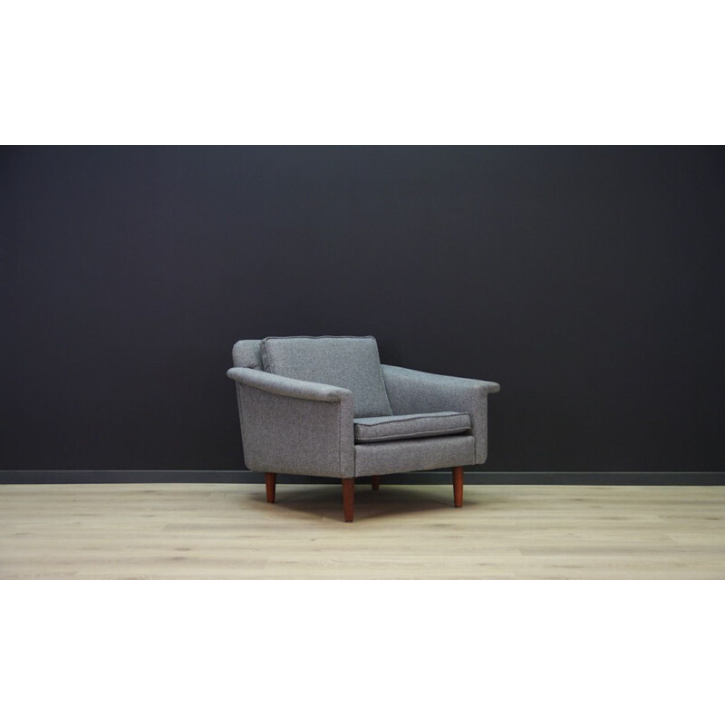 Fauteuil gris vintage, design danois, 1960 