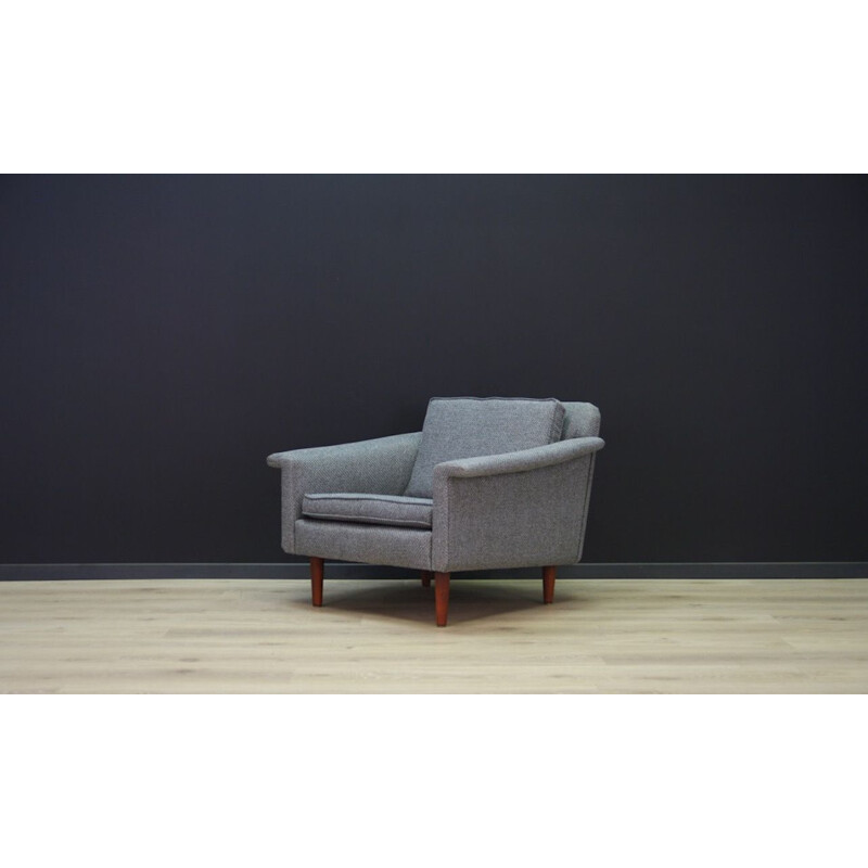 Vintage grey armchair, Danish design, 1960 