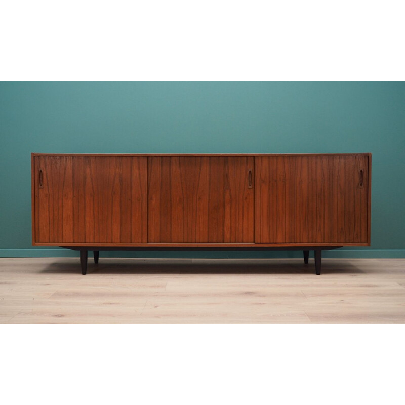 Vintage sideboard in teak veneer with 2 drawers, Danish design, 1970