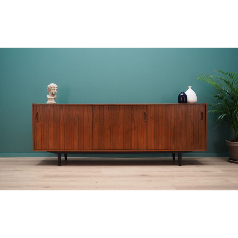 Vintage sideboard in teak veneer with 2 drawers, Danish design, 1970