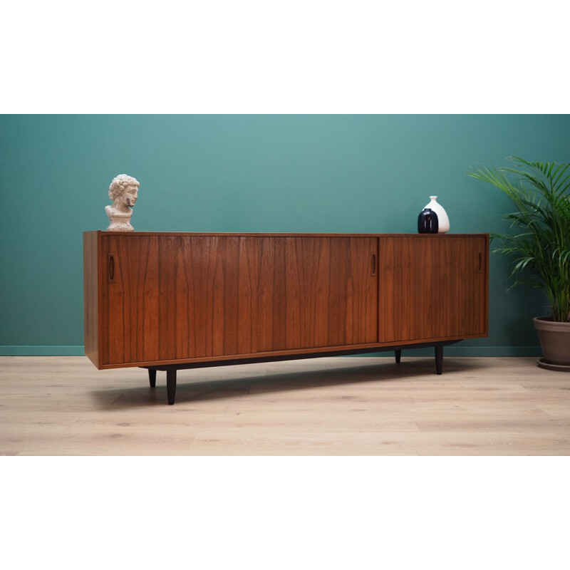 Vintage sideboard in teak veneer with 2 drawers, Danish design, 1970