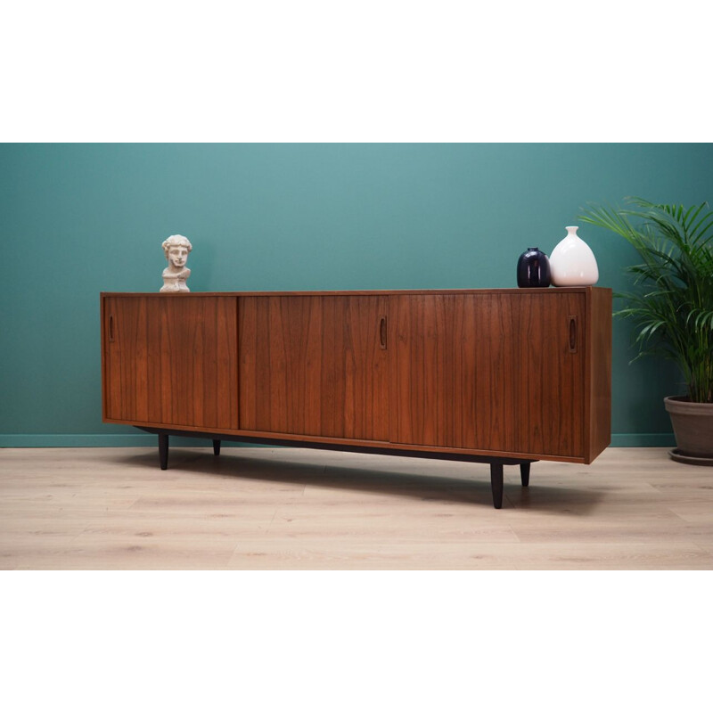 Vintage sideboard in teak veneer with 2 drawers, Danish design, 1970