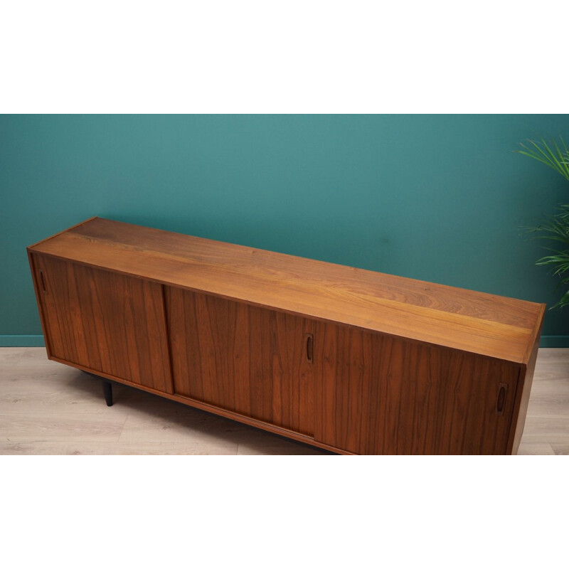 Vintage sideboard in teak veneer with 2 drawers, Danish design, 1970