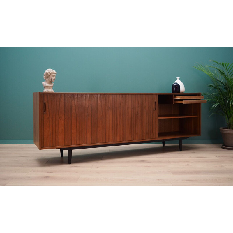 Vintage sideboard in teak veneer with 2 drawers, Danish design, 1970