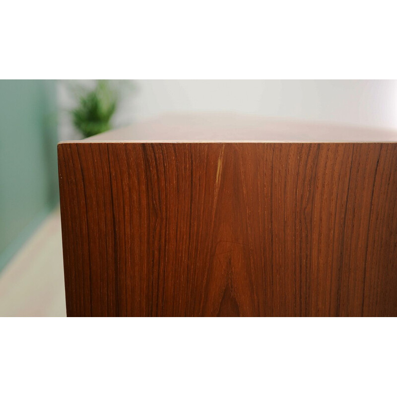 Vintage sideboard in teak veneer with 2 drawers, Danish design, 1970