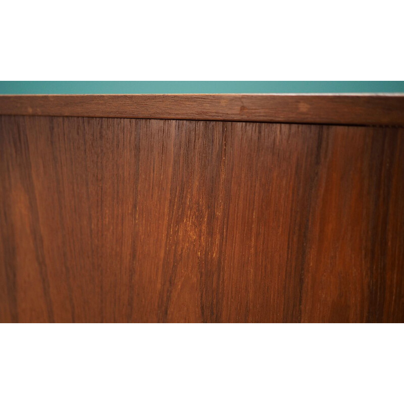 Vintage sideboard in teak veneer with 2 drawers, Danish design, 1970