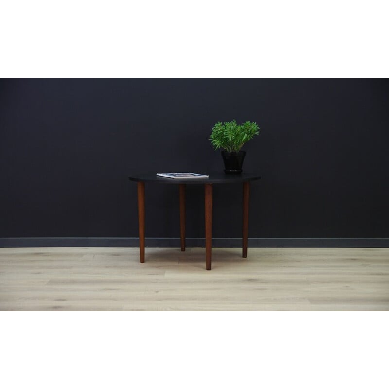 Vintage coffee table with black table top, Danish design, 1960