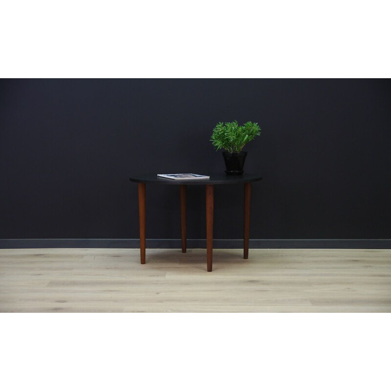 Vintage coffee table with black table top, Danish design, 1960