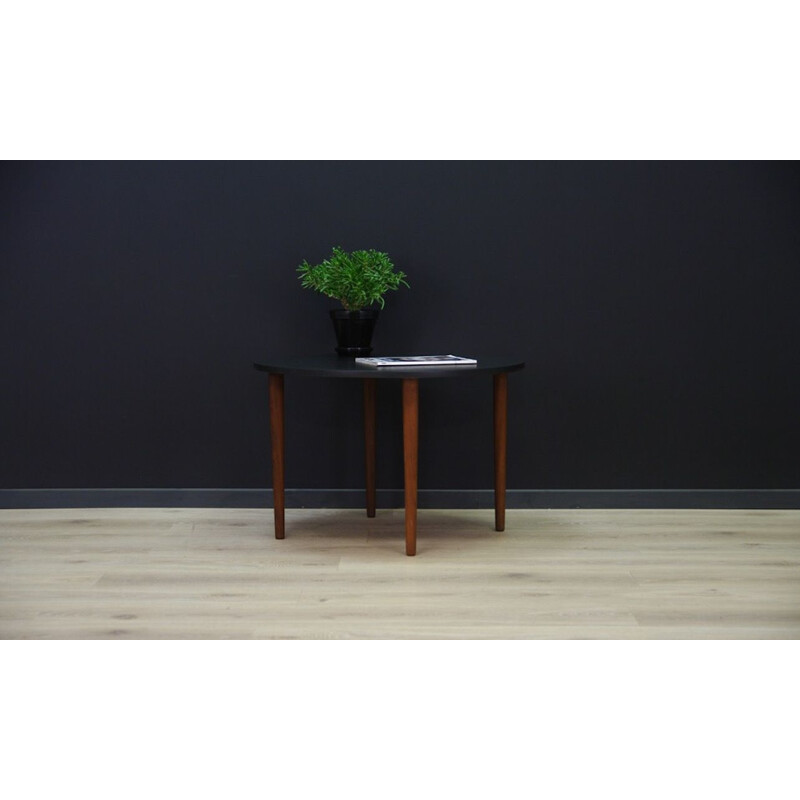 Vintage coffee table with black table top, Danish design, 1960