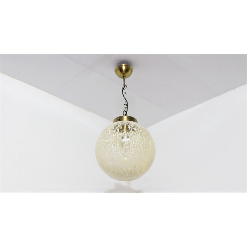 Vintage pair of globe hanging lamps by La Murrina, 1970s