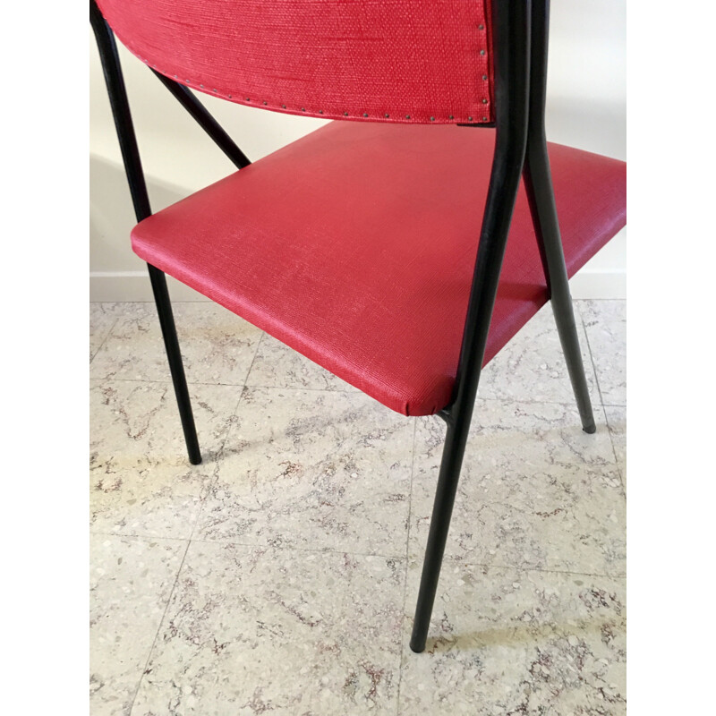 Red and black vintage chair