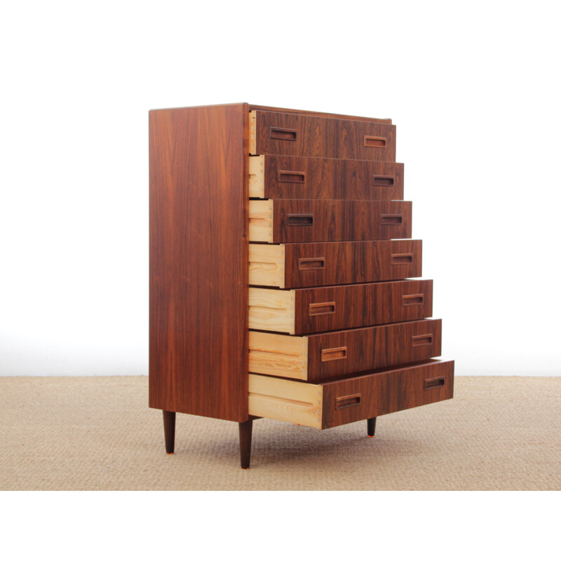 Vintage Scandinavian chest of drawers in Rio palisander with 7 drawers