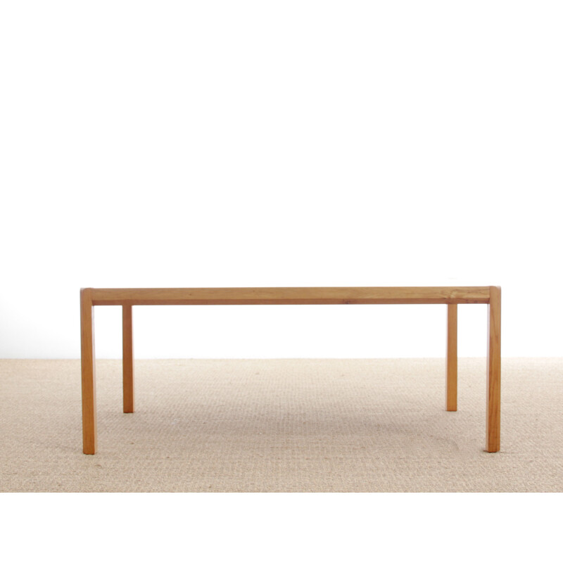 Scandinavian vintage coffee table in wood marquetry by Rolf Middelboe and Gorm Lindum for Tranekær Furniture