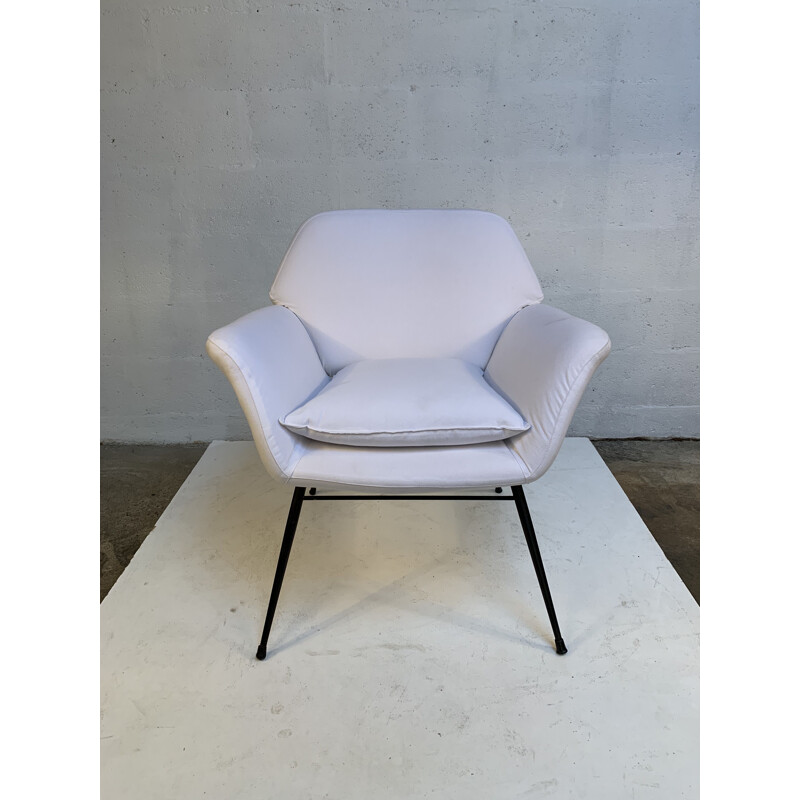 Italiaanse vintage fauteuil met buizenframe, 1950