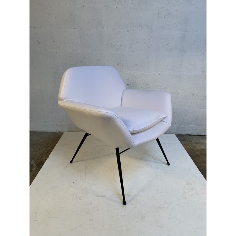 Fauteuil vintage italien avec stucture tubulaire, 1950