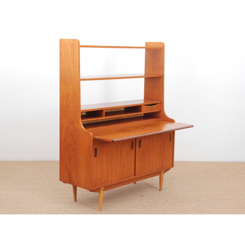 Vintage Scandinavian teak library-secretary