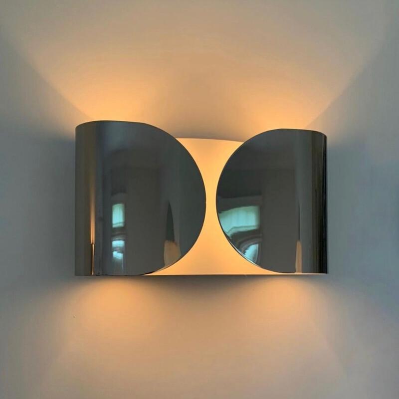 Pair of vintage Foglio wall lamp  by Tobia Scarpa for Flos, 2000s 