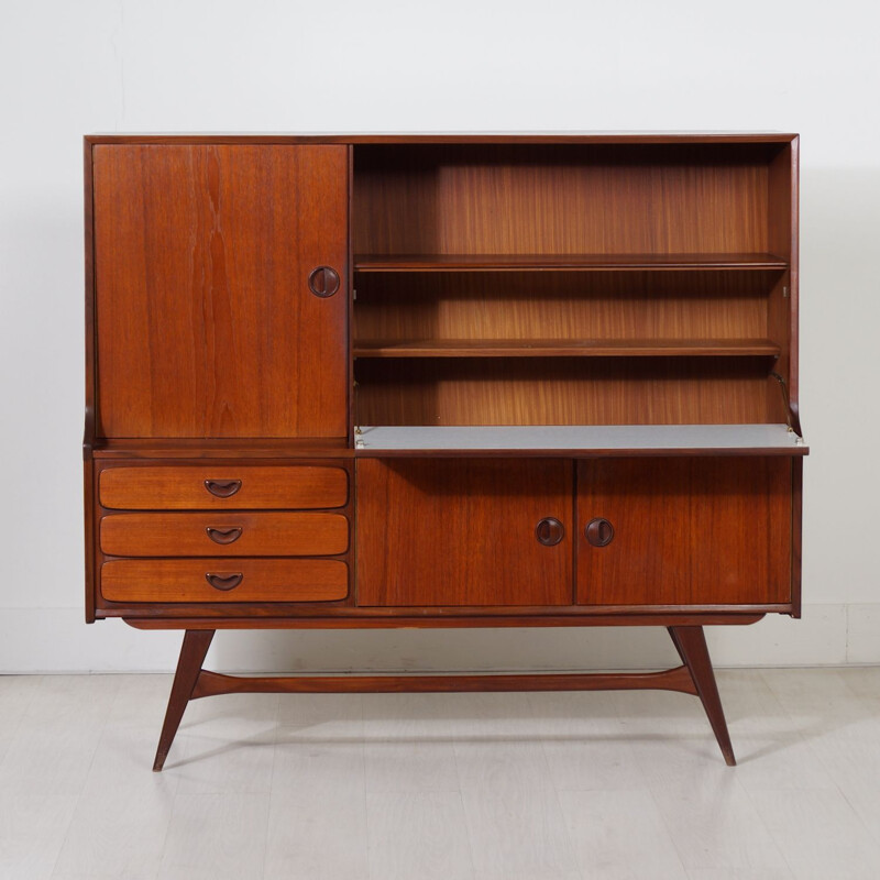 Vintage teak cabinet by Louis van Teeffelen for Wébé, 1960s