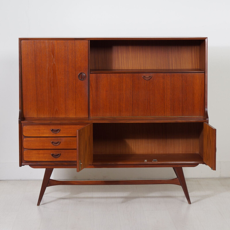 Vintage teak cabinet by Louis van Teeffelen for Wébé, 1960s