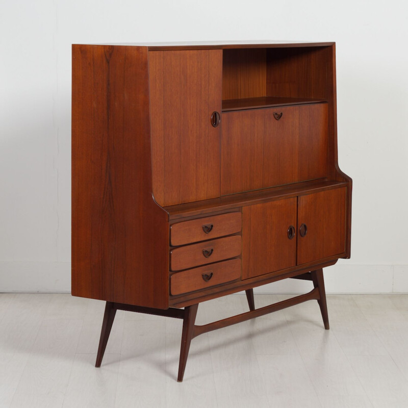 Vintage teak cabinet by Louis van Teeffelen for Wébé, 1960s