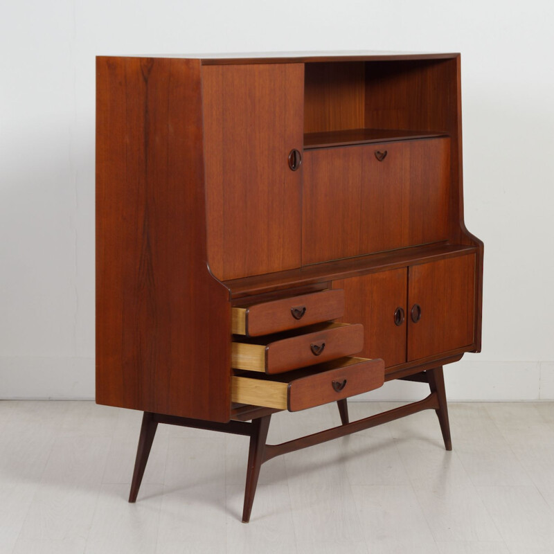 Vintage teak cabinet by Louis van Teeffelen for Wébé, 1960s