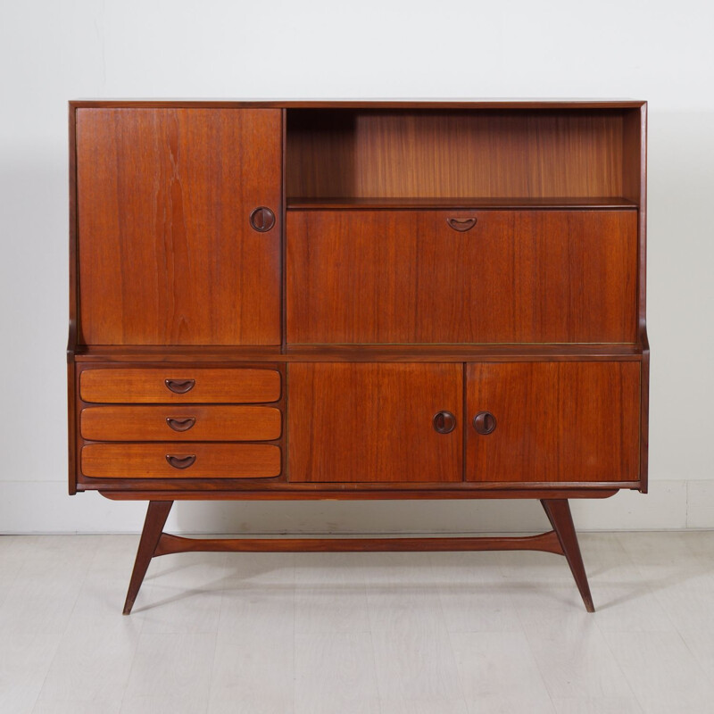 Vintage teak cabinet by Louis van Teeffelen for Wébé, 1960s