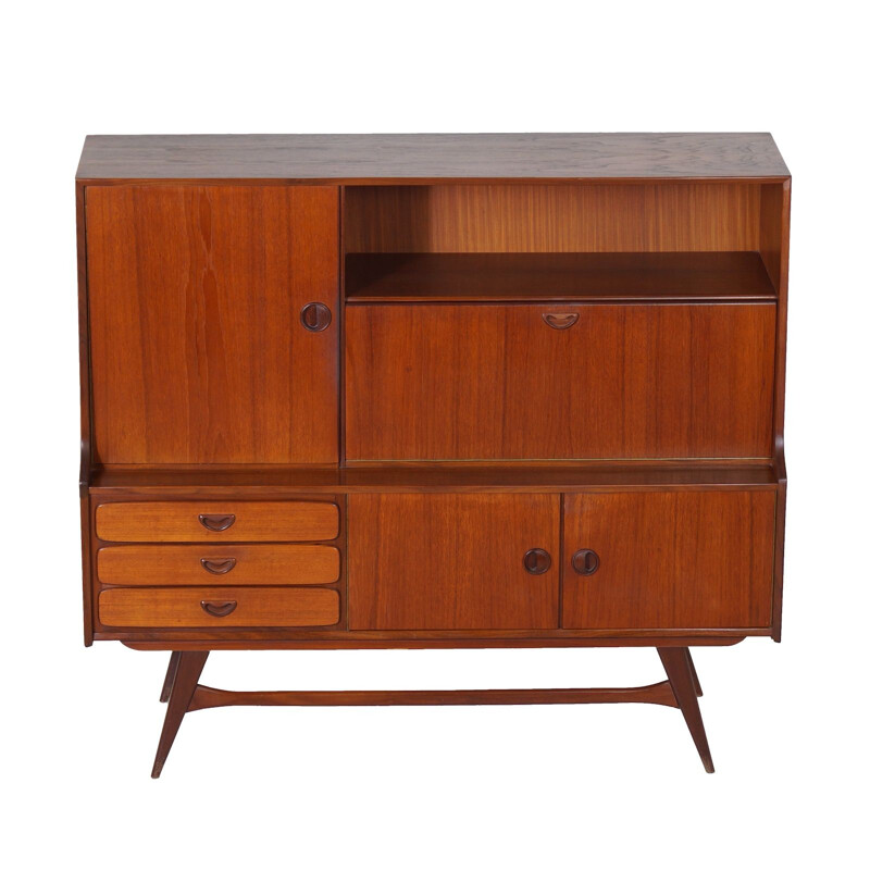 Vintage teak cabinet by Louis van Teeffelen for Wébé, 1960s