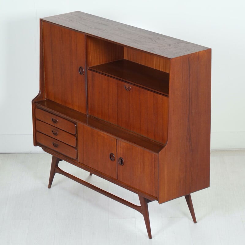 Buffet vintage en teck de Louis van Teeffelen pour Wébé, 1960