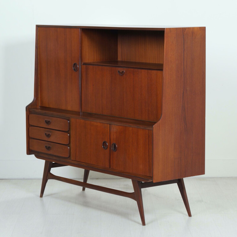 Vintage teak cabinet by Louis van Teeffelen for Wébé, 1960s