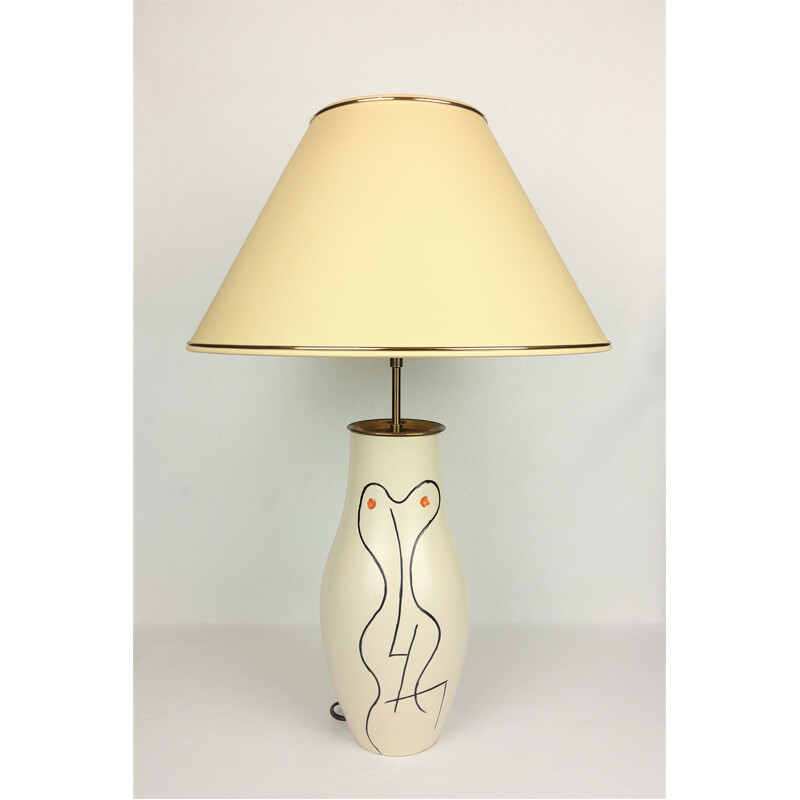 Vintage lamp by Robert Dupanier, Vallauris, 1950