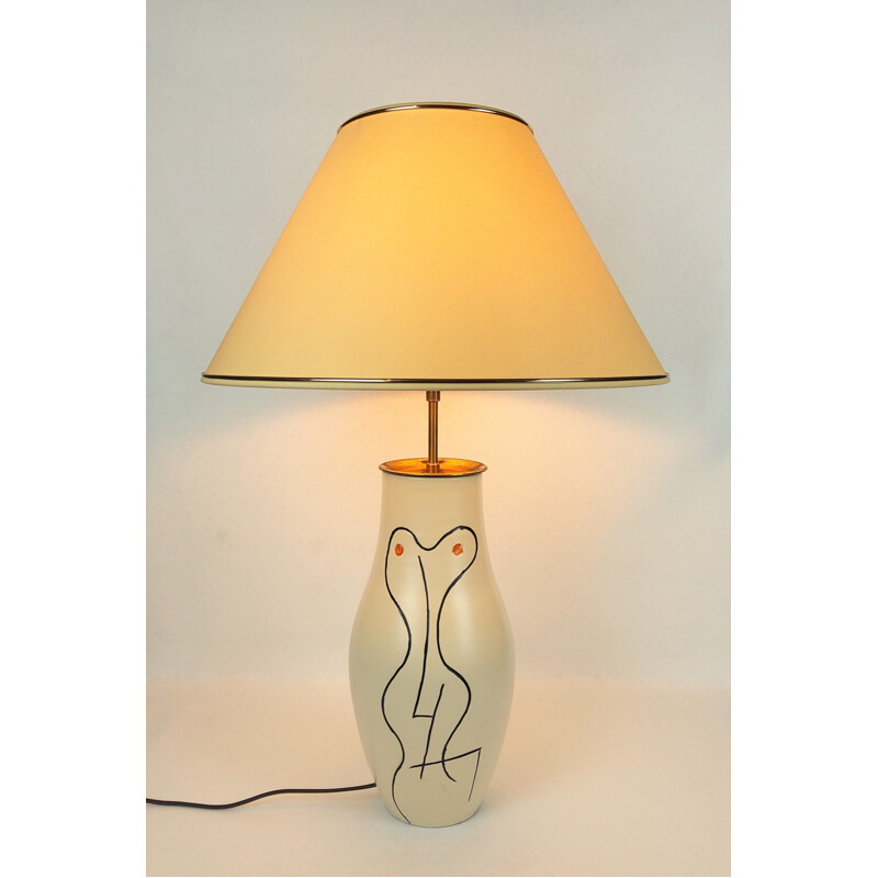 Vintage lamp by Robert Dupanier, Vallauris, 1950