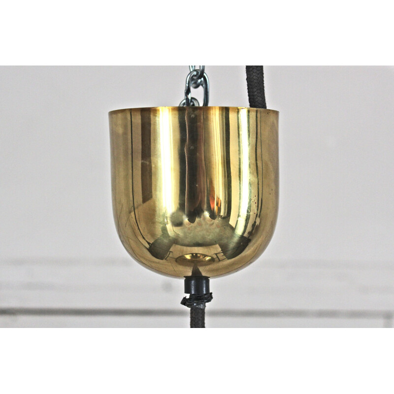 Vintage brass pendant light 1960