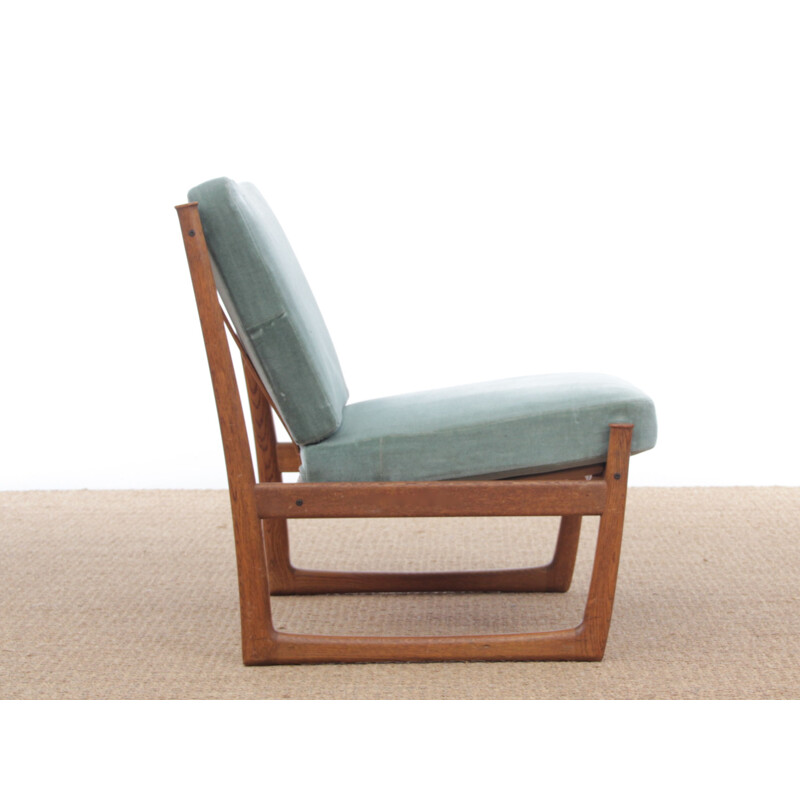 Pair of Scandinavian vintage low chairs model 130 by Peter Hvidt & Mølgaard Nielsen