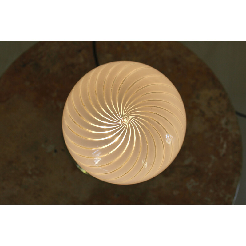 Lampe de table italienne vintage de Nason pour Mazzega en verre de Murano