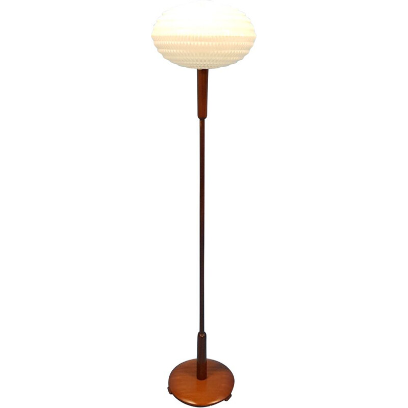 Vintage floor lamp with origami shade by Aloys Gangkofner