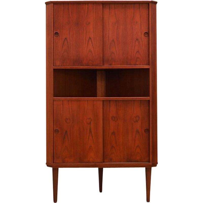 Vintage corner cabinet in teak, 1960-70s