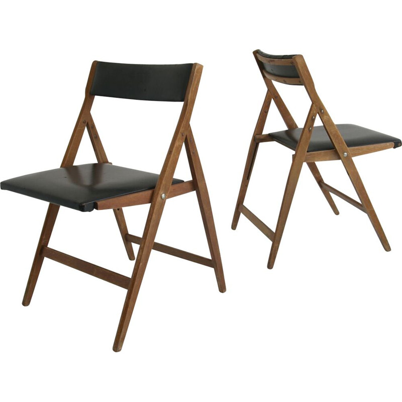 Pair of vintage Eden dining chairs from Gio Ponti, 1950s