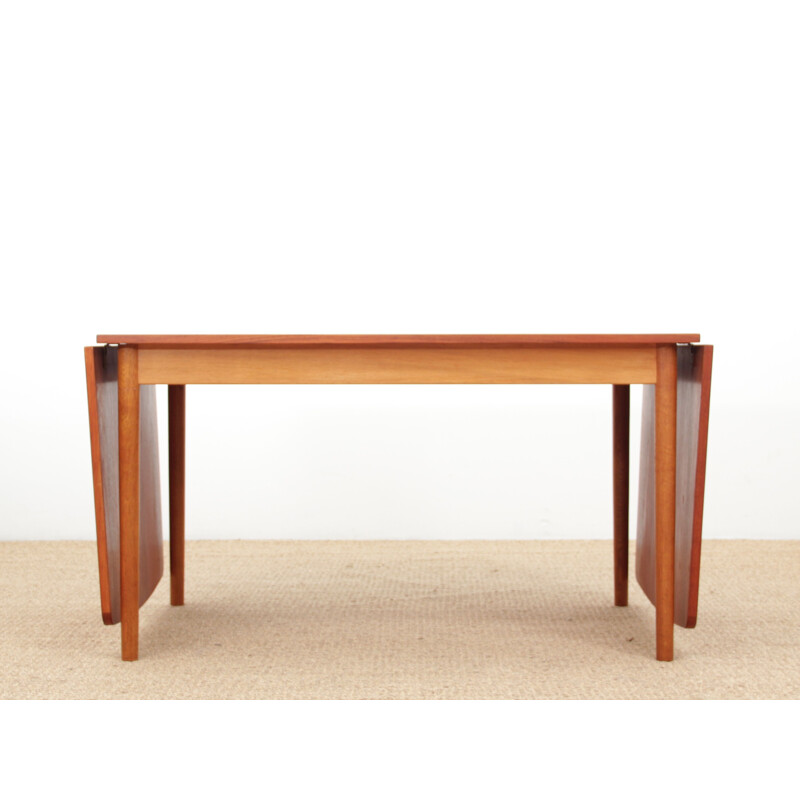 Vintage Scandinavian dining table with teak extensions