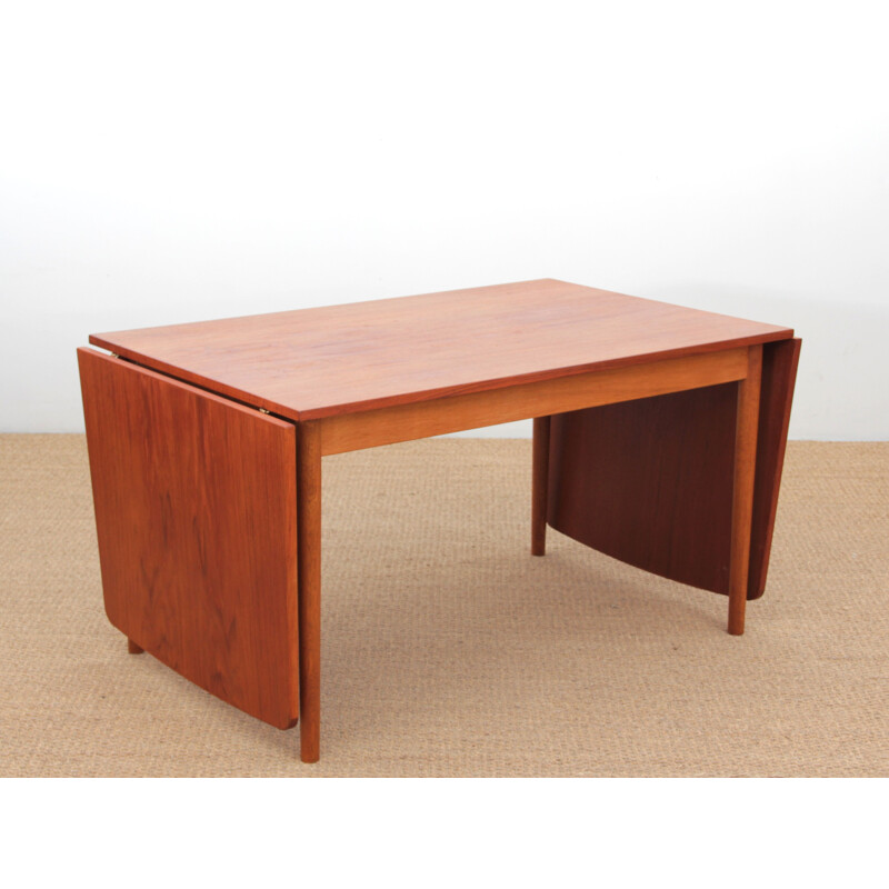 Vintage Scandinavian dining table with teak extensions