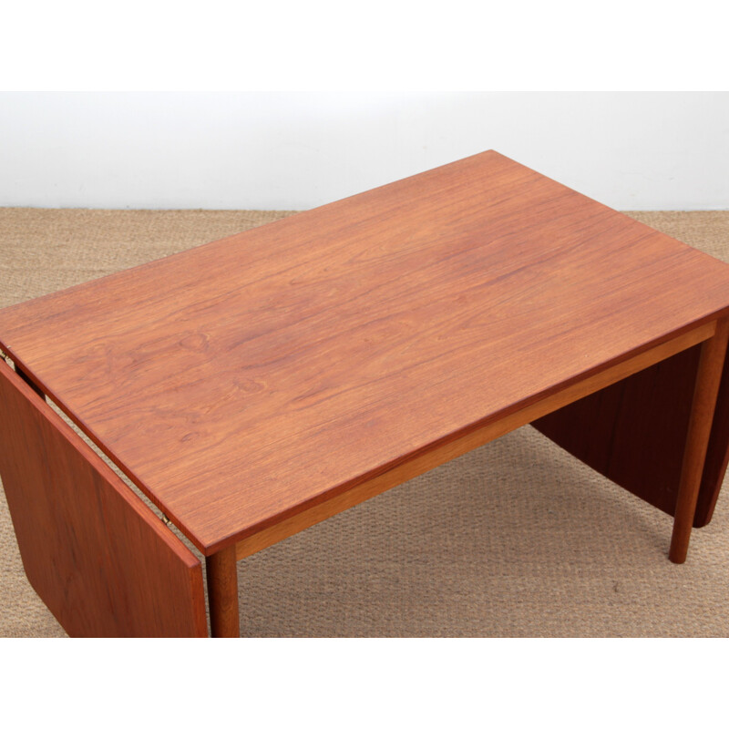 Vintage Scandinavian dining table with teak extensions